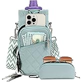 AGLOD Water Bottle Carrier Bag with Strap, Water Bottle Holder Crossbody Bags for Women Men for Walking, Hiking,Cycling