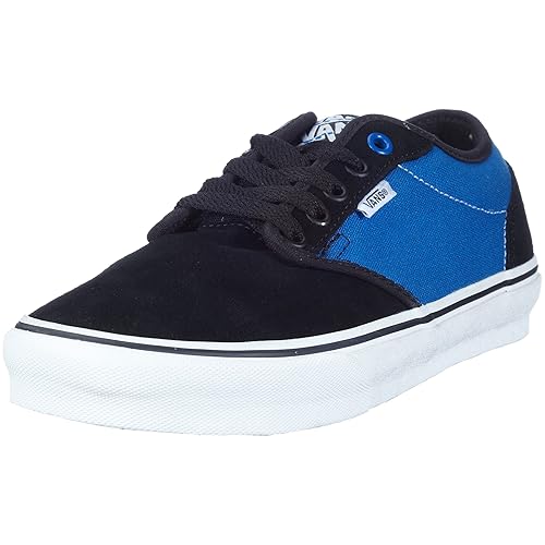 black and blue vans shoes
