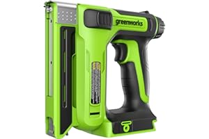Greenworks 24V 3/8" 18 GA Crown Stapler, Cordless Narrow Nail Stapler, Tool only