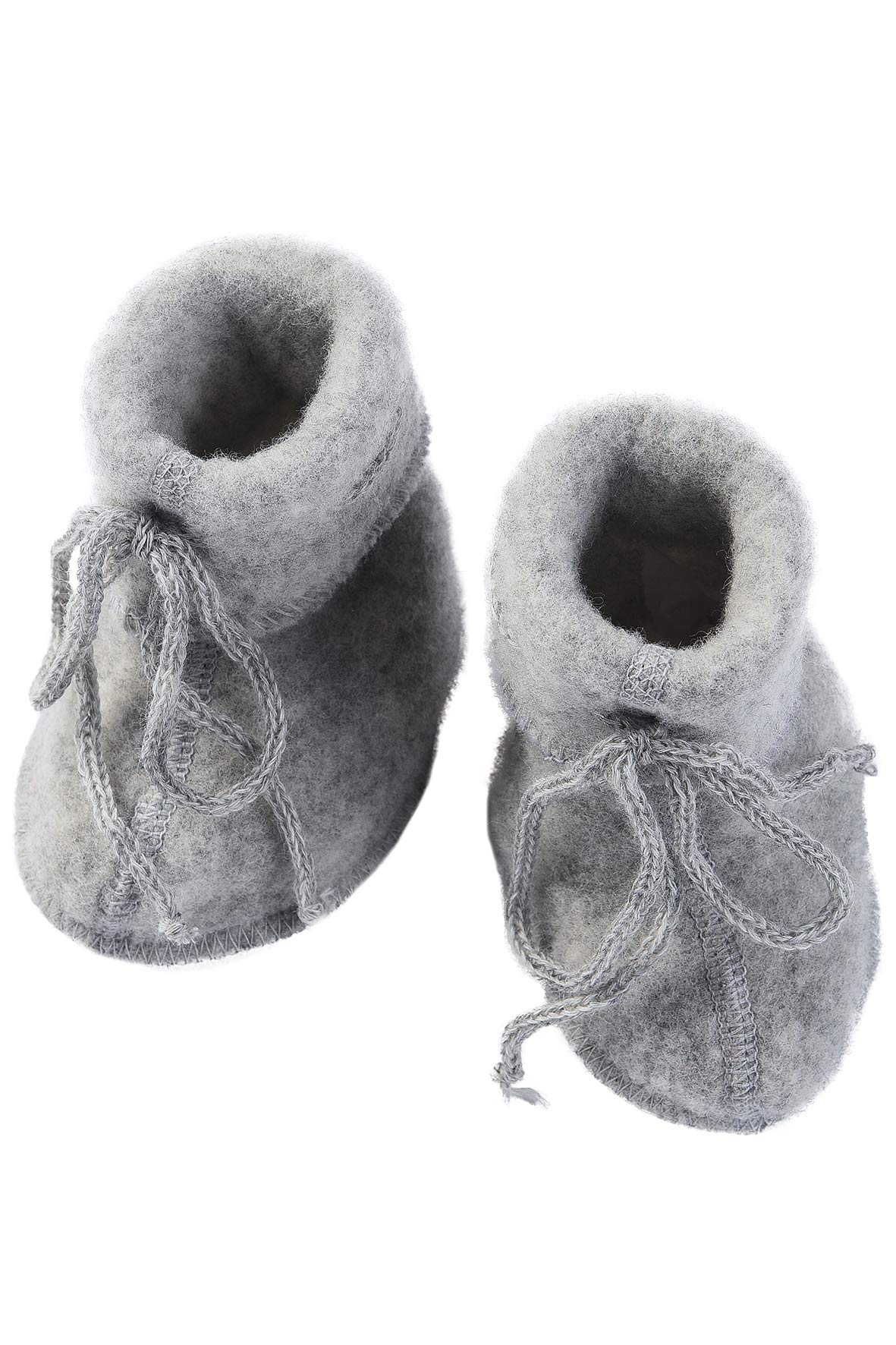 Engel Natur, Baby Fleece Booties/Shoes, 100% Organic Wool (2 (3-7 months), Grey melange)