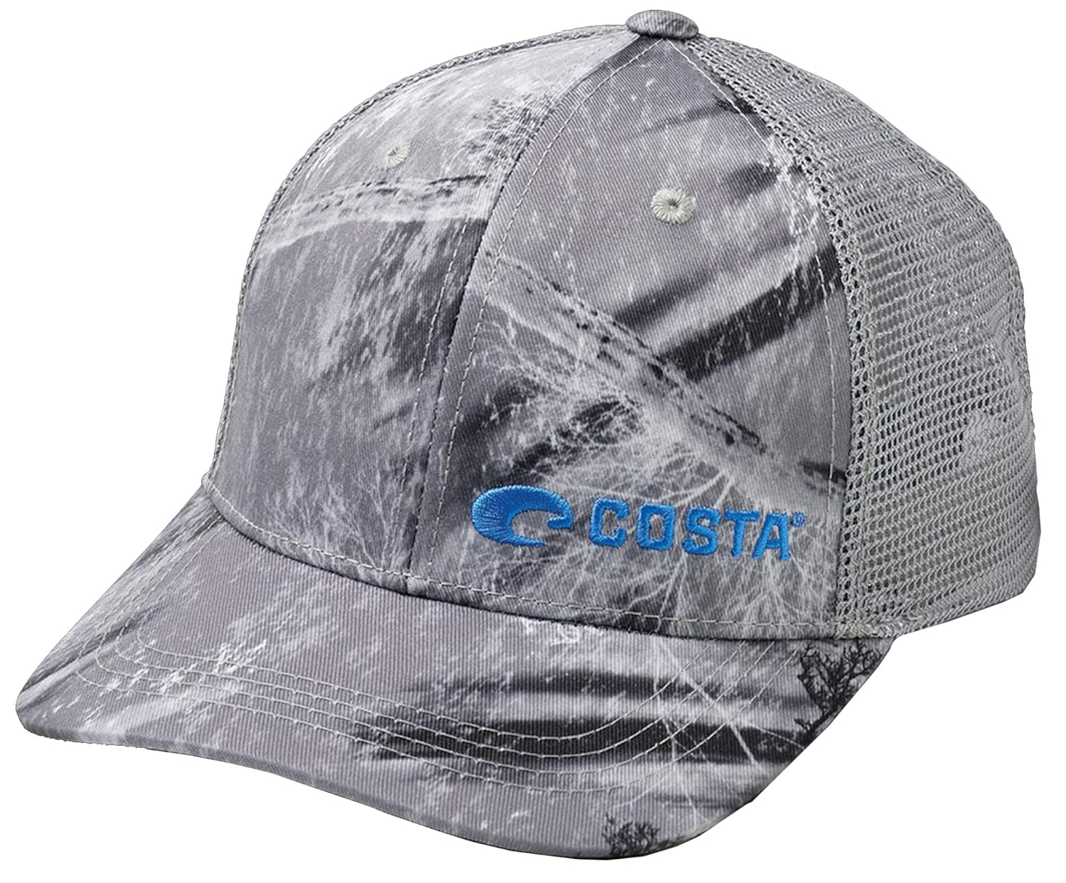 Realtree Del B07npydkzx Fishing グレー 迷彩メッシュキャップ Costa Mar 帽子 気質アップ