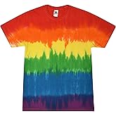 Colortone 100% Cotton Reactive Tie Dye T-Shirt for Women and Men, X-Large, Pride