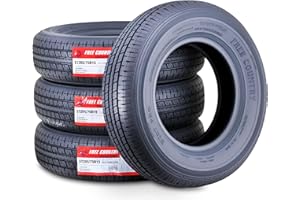 Libra Trailer Parts set of 4 Heavy Duty Trailer Tires ST205/75R15 205 75 15 10-Ply Load Range E Steel Belted Radial w/Scuff Guard