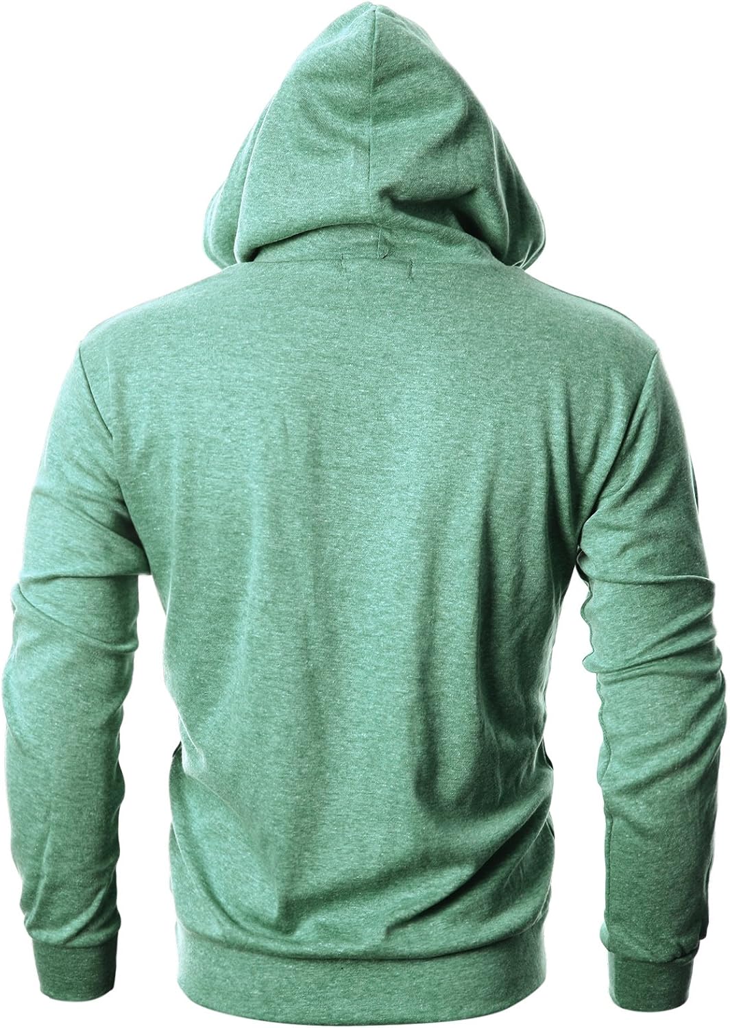 OHOO Mens Slim Fit Long Sleeve Lightweight Pullover Hoodie with Kanga