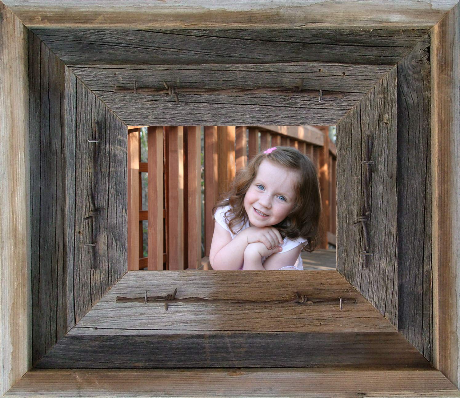 Amazon Com Wide Western Laramie Rustic Barnwood Picture Frame