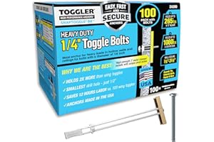 TOGGLER SNAPTOGGLE Drywall Anchor with included bolts for 0.25"x2.5" (100 Pieces)