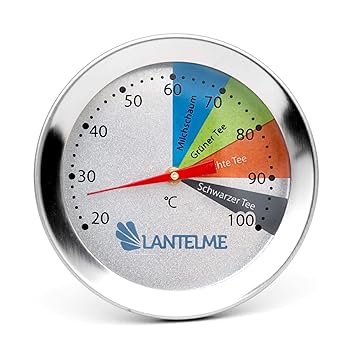 Lantelme Edelstahl Tee Thermometer Analog mit Clip 3214