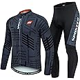sponeed Cycling Clothes for Men Long Sleeve Mountain Bike Road Bicycle Shirt Jerseys Padded Pants Biking Outfits
