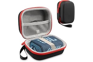 BXIZXD Hard Case for JBL GO3 / Go 3 Eco Portable Bluetooth Speaker, EVA Case for Protection and Outdoor (Black+Red)