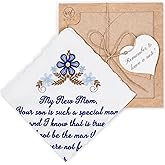 W&F GIFT Embroidered Wedding Handkerchief - Mom, Dad, New Mom, New Dad & Grandma