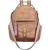 FADEON Mini Backpack Purse for Women, Designer Leather Cute Roomly Small Backpacks, Ladies Shoulder Backpack Fashion Handbag