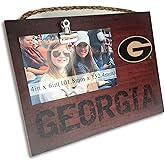 Fan Creations University of Georgia NCAA Wooden Photo Holder with Clip Decorative College Picture Frame- Versatile for Wall Decor or Tabletop- Holds 4x6 Print- Sport Your Bulldogs Pride