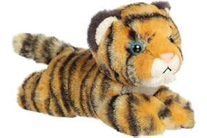 Aurora® Adorable Mini Flopsie™ Tiger Cub Stuffed Animal - Mini Companions Ready for Playful Adventures - for Kids All Ages, Toddlers, Adults, and Families - Orange 8 Inches