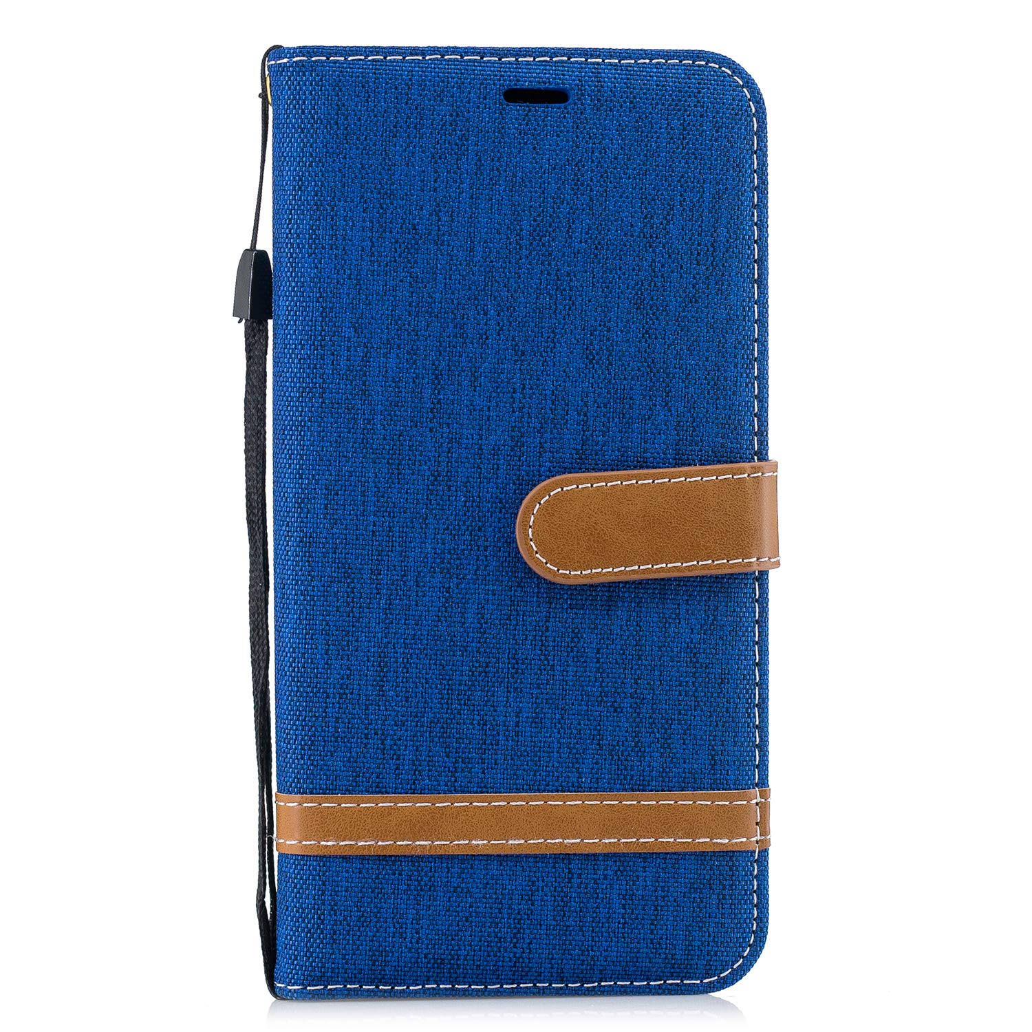 Samsung Galaxy A71 Case Shockproof Premium Denim + PU Leather Notebook Wallet Phone Case with Kickstand Card Holder Slot Slim Flip Folio Protective Skin Cover for Samsung Galaxy A71 Royal Blue โ image 1