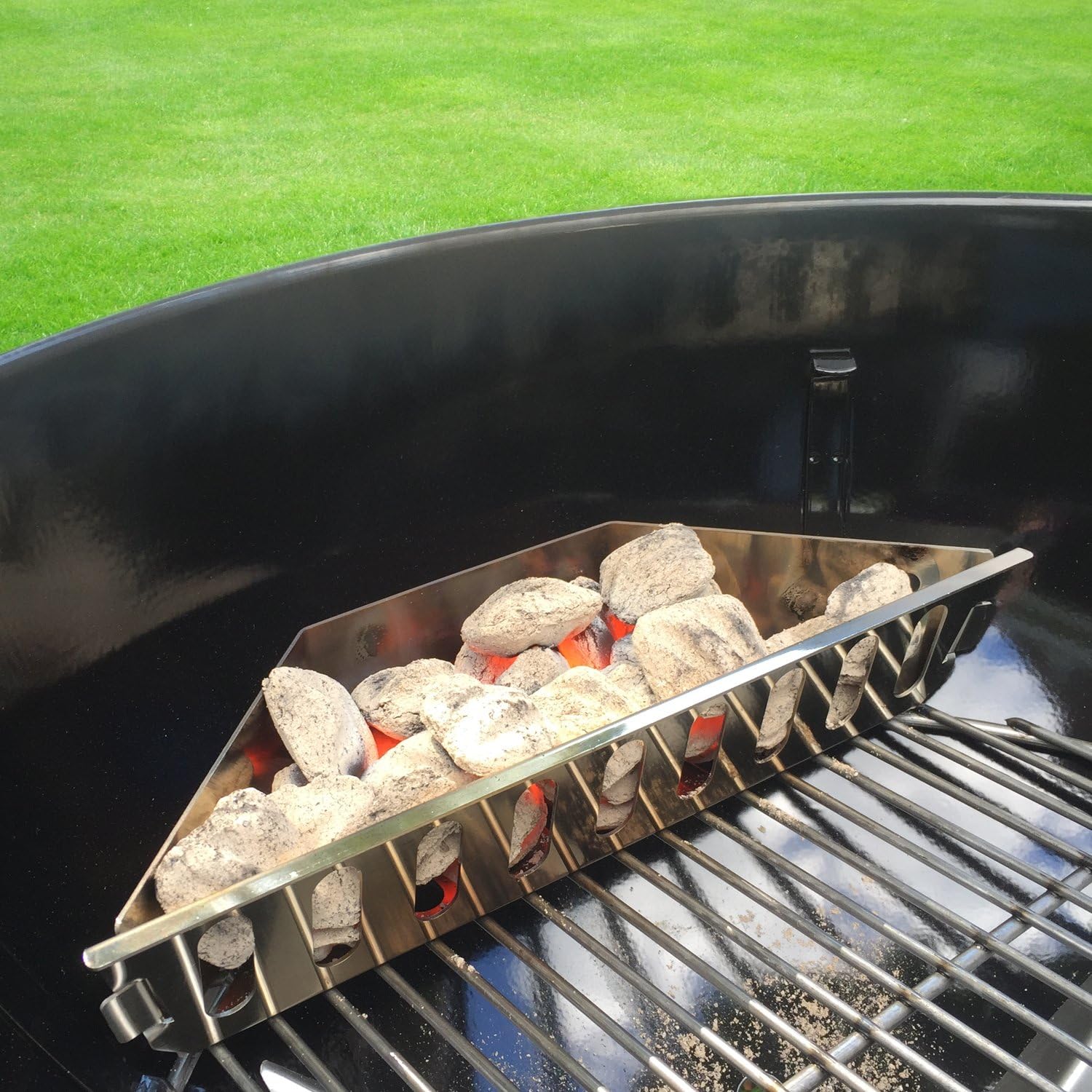 Stainless Steel Charcoal Basket- BBQ Grilling Accessories for Grills and 22” Kettles- Heavy Duty Char-Basket for Briquette, Wood Chips- Charcoal Grill Accessories (Set of 2) : Garden & Outdoor