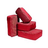 Away Insider Packing Cubes Set of 4 – Lightweight Travel Organizers for Luggage, Suitcases & Carry-On Bags, Cherry Red