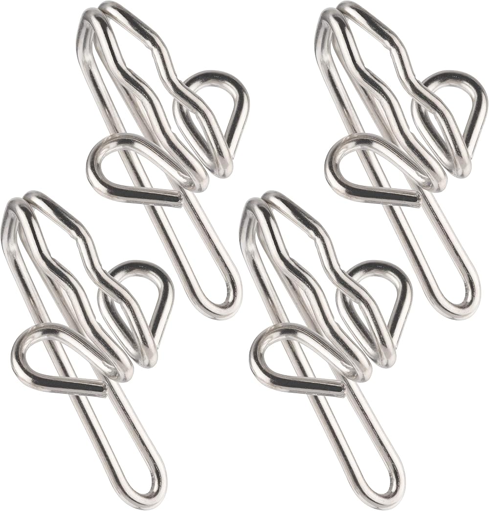 The Bead Shop Heavy Duty Metal Curtain Drapery Hooks Pack 50 28mm x 13mm