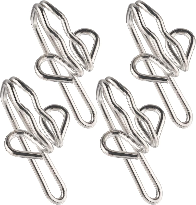 The Bead Shop Heavy Duty Metal Curtain Drapery Hooks Pack 50 28mm x 13mm