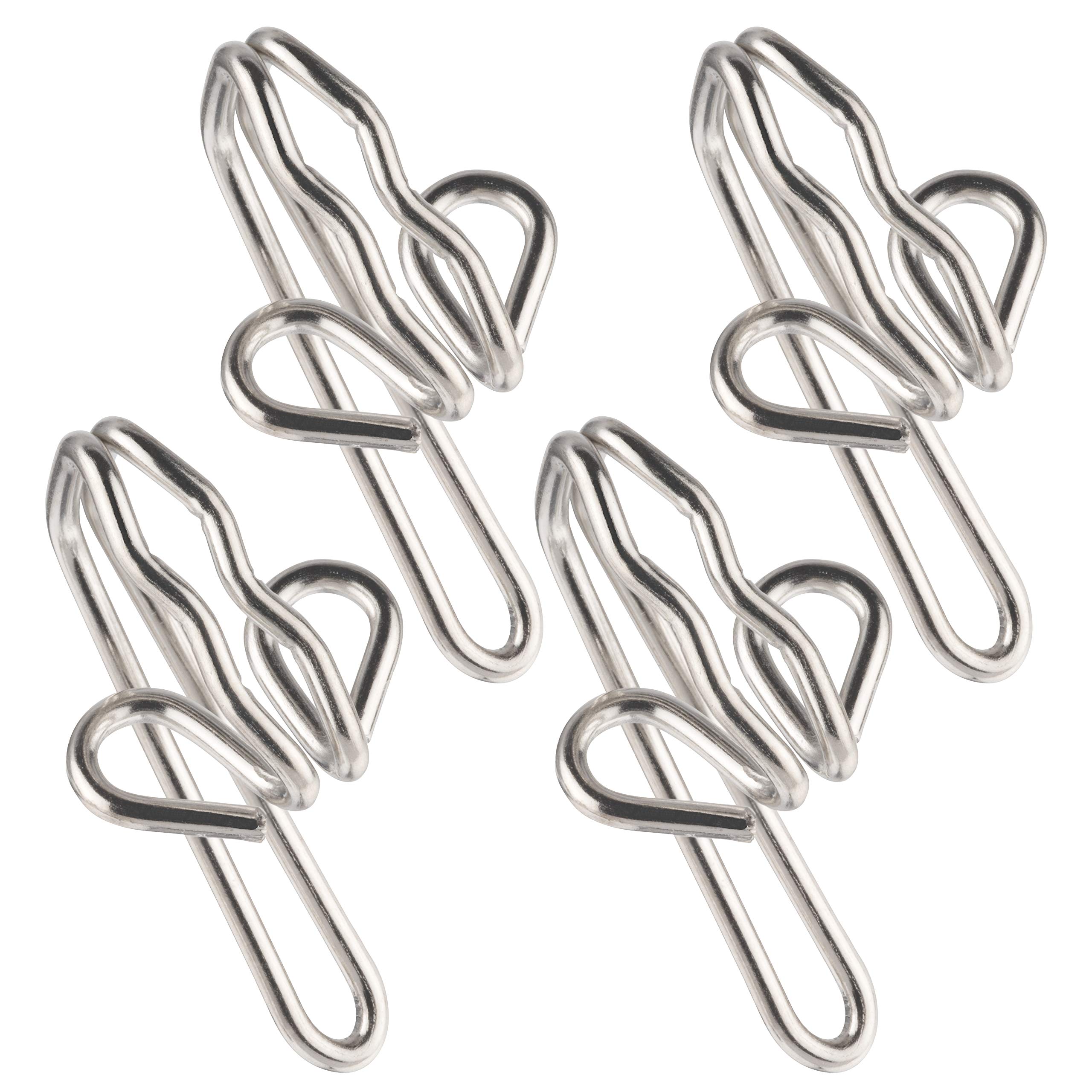 Heavy Duty Metal Curtain Drapery Hooks (50 Pack) Curtains, Drapes, Pencil Pleats