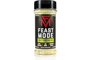 Butter Herb - Feast Mode Flavors - Low Sodium, No MSG, Gluten Free, All Natural, Meal Prep Seasoning, Healthy, Onion, Butter Powder, Parsley