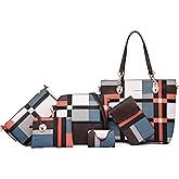 OTMIPIML Purses and Handbags for Women Synthetic Leather Tote Crossbody Bags Satchel Purses Set 6pcs | Set, 6pcs, Set, 6pcs