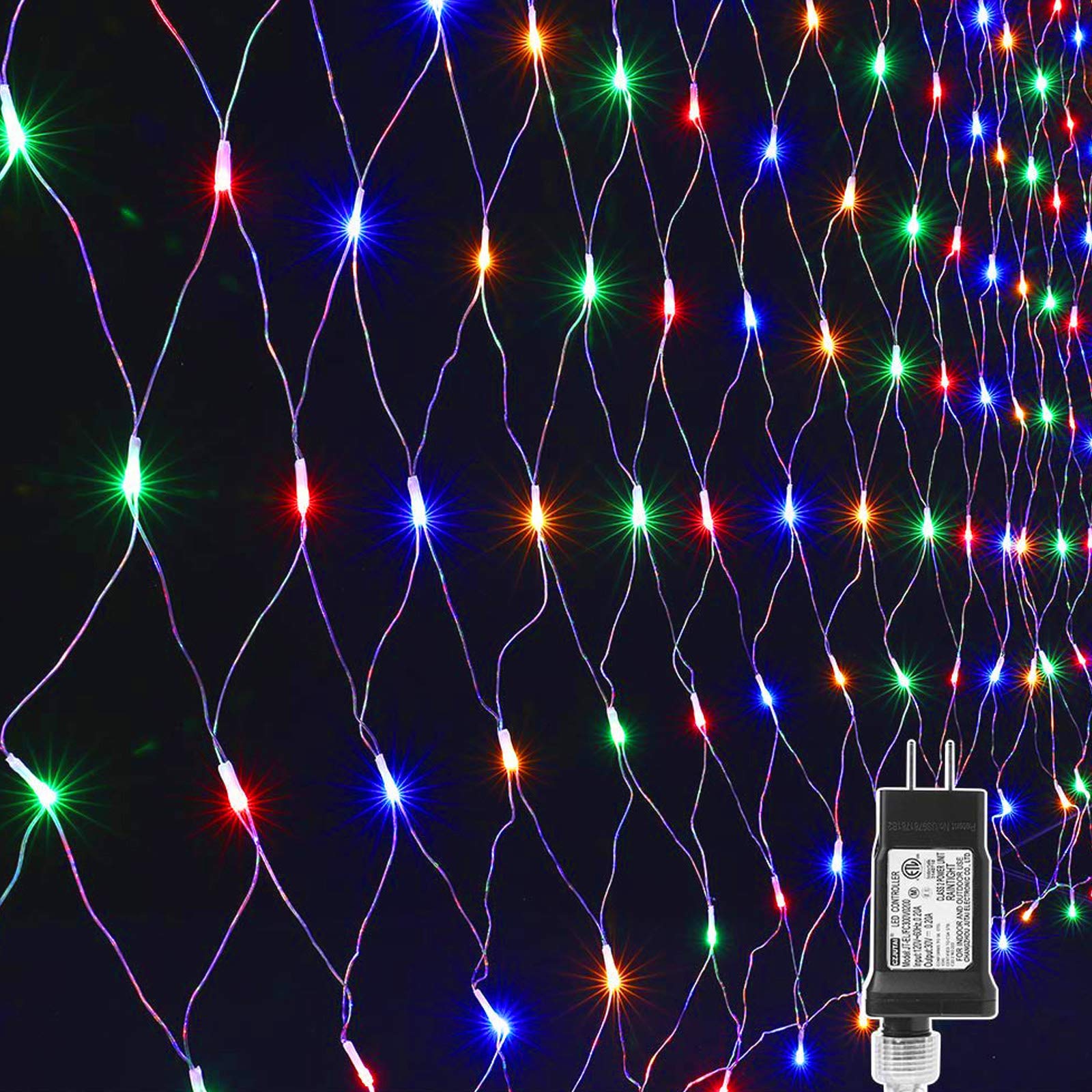 Photo 1 of *USED*
LYHOPE 12ft x 5ft 360 LED Christmas Net Lights, 8 Modes Low Voltage Mesh Christmas Decorative Lights for Xmas Trees, Bushes, Wedding, Garden, Outdoor, Indoor Decor (Multi-Color)