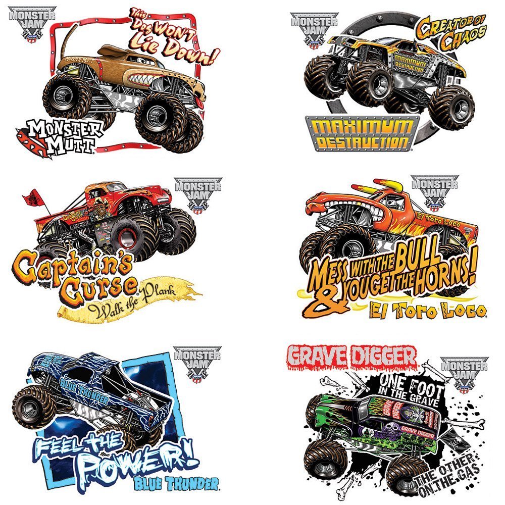 Monster Jam Temporary Tattoos 144 per Pack Childrens