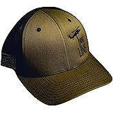 Nine Line Snapback Dropline Hat Adjustable Mesh Back Baseball Cap for Men, Embroidered American Flag, USA Patriotic Hat