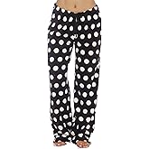 Just Love Women's Plush Pajama Pants, 2X Plus, Dots