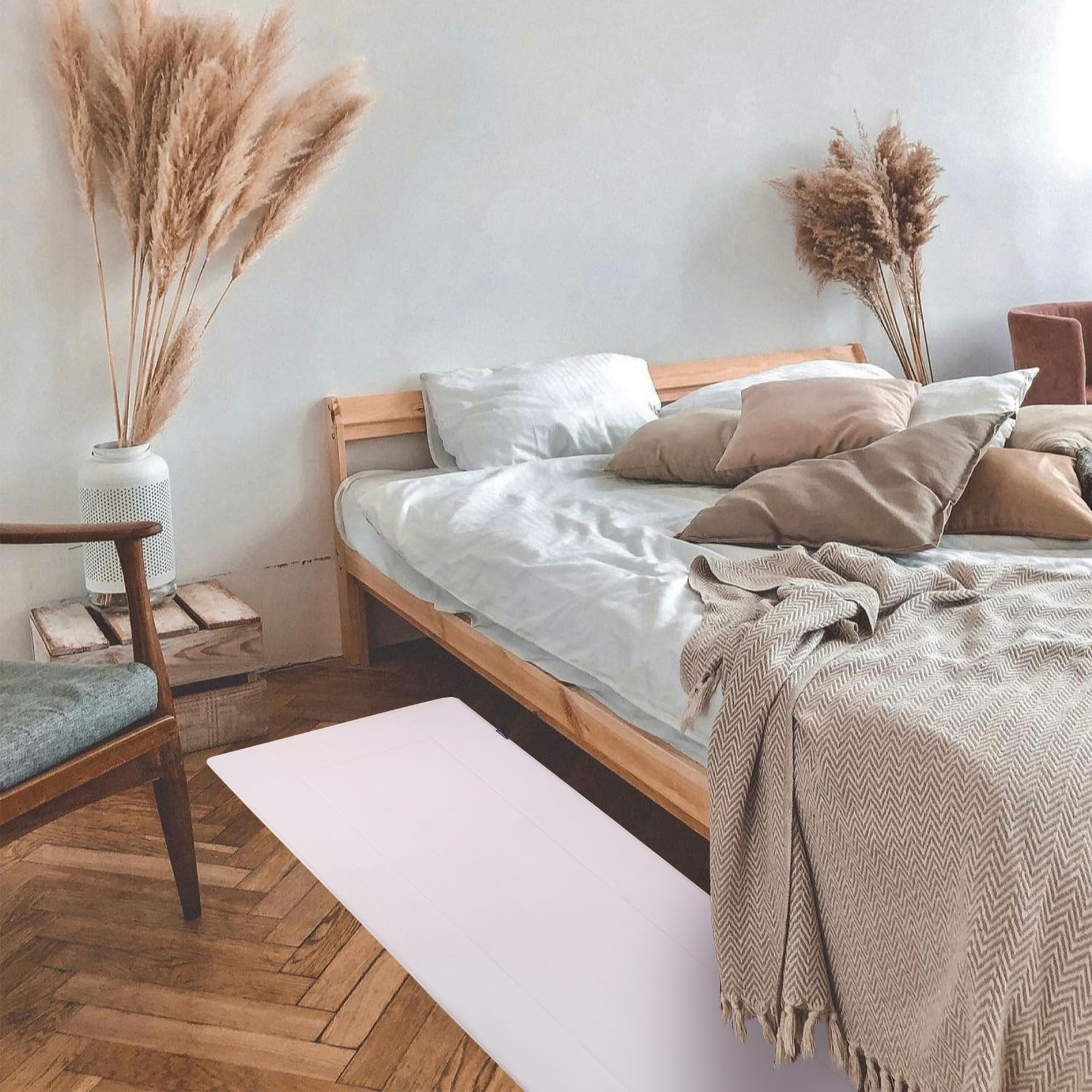 FABBRICA Home Soft Hallway Runner Rug,Washable Floor Rugs, Non Slip Memory Foam Rug,Super Water Absorption, Suitable for Bathroom Mat, Entrance,Kitchen, Living Room Decor(2x6ft White) Image