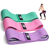 CFX Resistance Bands Set, Exercise Bands with Non-Slip Design for Hips &amp; Glutes, 3 Levels Workout Bands for Women and Men, Booty Bands for Home Fitness, Yoga, Pilates