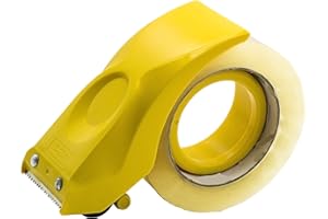 PROSUN Easy-Mount 2 Inch Tape Gun Dispenser Packing Packaging Sealing Cutter Yellow Handheld Warehouse Tools