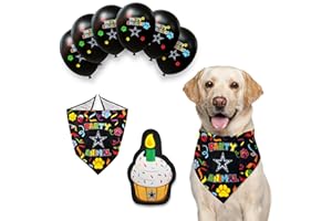 PETS FIRST NFL Dallas Cowboys Dog Birthday Party Set 8 pcs with 1 Football Bandana Large/X-Large, 1 Birthday Cake Toy & 6 B-Day Balloons, Dog Birthday Set, Costume, Fun Doggie Pawty Accessories