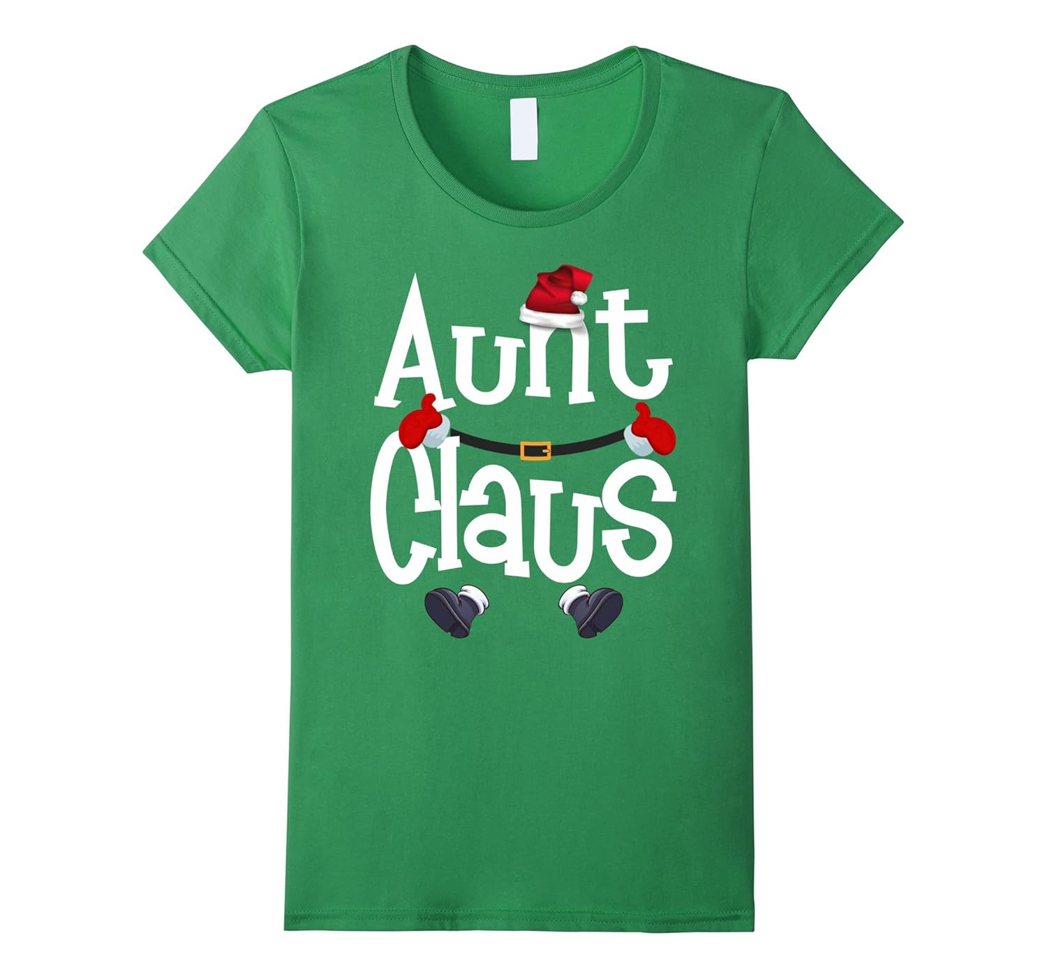 Aunt Claus T-Shirt Christmas Family Matching-Rose