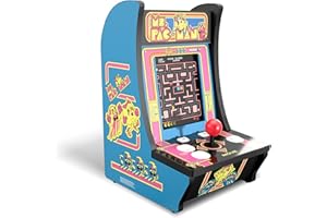 Arcade1Up Ms. PAC-Man Countercade, Built for Your Home, 1 Player, 5 Classic Games, 8-inch Screen