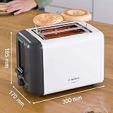 Bosch DesignLine Toaster 2-Slice Stainless Steel 970 W White view 3