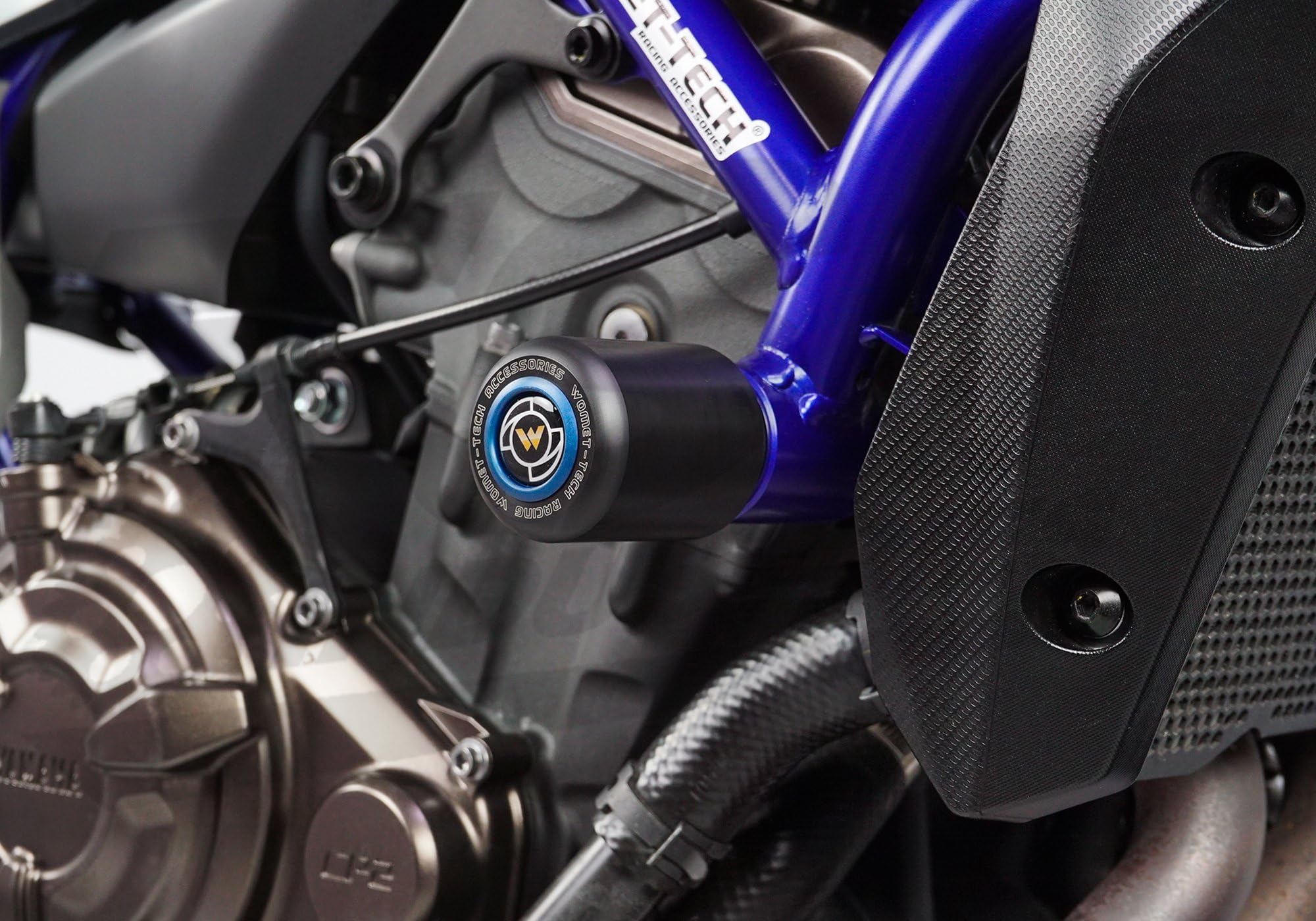 TST Industries Yamaha FZ-07 / MT-07 2015 2016 2017 2018 Frame Sliders Crash Protectors (Silver)