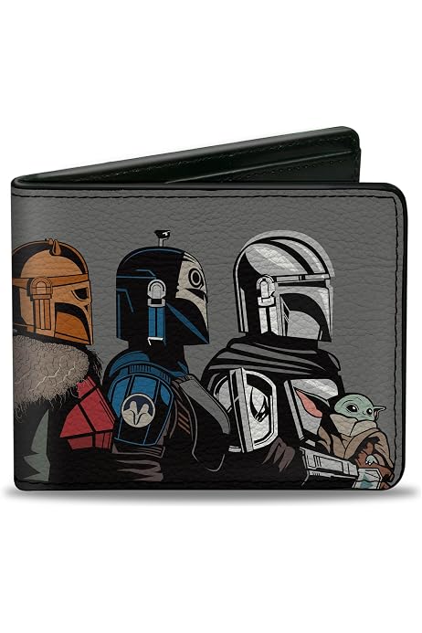 Buckle-Down Men's Bifold Wallet – Star Wars The Mandalorian Design, 4.0" X 3.5", Vegan Leather, Officially Licensed - View #2