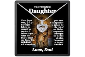 TRYNDI To My Daughter Necklace from Dad, Christmas Gift for Daughter, Birthday Gifts for Daughter, Valentines Day Gift from Dad to Daughter, Father to Daughter Gifts