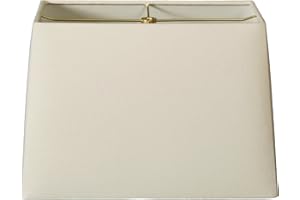 Royal Designs, Inc. Rectangle Hardback Lamp Shade, HB-613-12LNEG, Linen Eggshell, (5 x 10) x (8 x 12) x 9.5