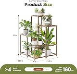 Bamworld 4-Tier Corner Plant Stand Indoor Outdoor Rack view 2