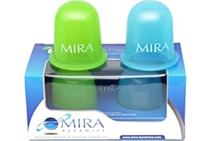 MIRA NATURAL HEALTH & BEAUTY SOLUTIONS Mira Dynamics Massage Cups for Cupping Therapy - 2 Silicone Cups Set - Hard & Soft - Anti-Cellulite Massager - Vacuum Suction Cup for Cellulite Treatment - Amazing Cellulite Remover