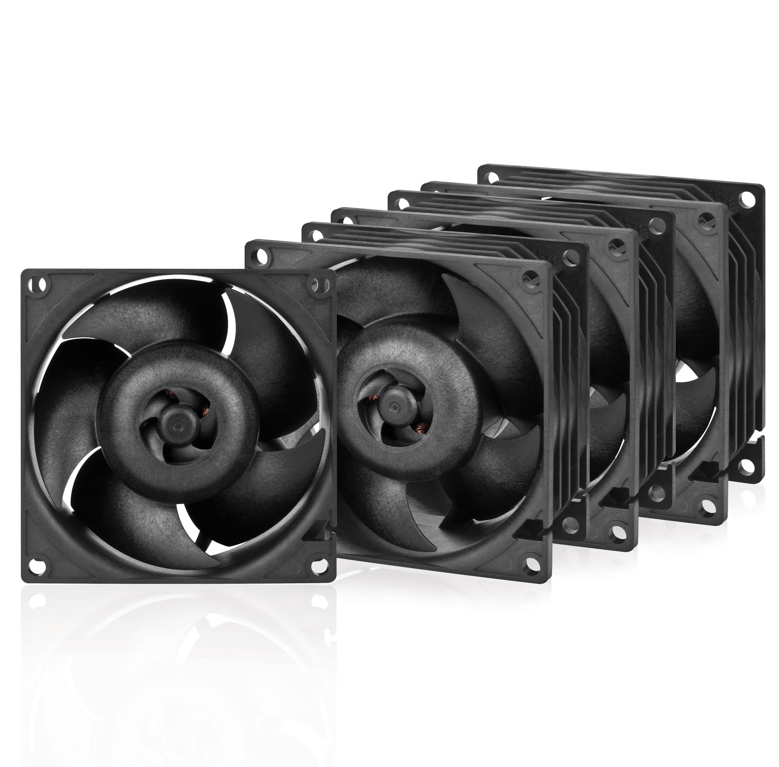 ARCTIC S8038-7K (4 Pieces) - Server Fan, 80x80x38 mm, 500-7000 rpm, PWM regulated, 4-pin connector, 12 V DC - Black