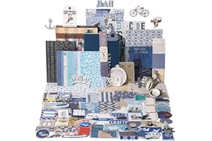 YagCu Scrapbooking Supplies Kit, Vintage Aesthetic Scrapbook and Journal Supplies for Starter, Journaling Materials, Bullet Journals Stationery, Planner DIY Arts Craft Collage, Women Adults