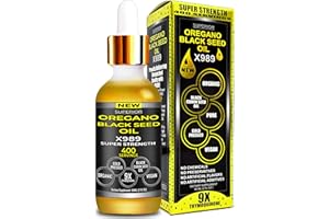 SUPERIOR FULVIC HUMIC X935 Oil Of Oregano With Black Seed Oil - 400 Servings, 2 in 1 Wild Oregano Oil with Black Seed Oil Drops, Organic Supplement, Alternative to Oregano and Black Seed oil Gel Capsules, Non-GMO, Vegan