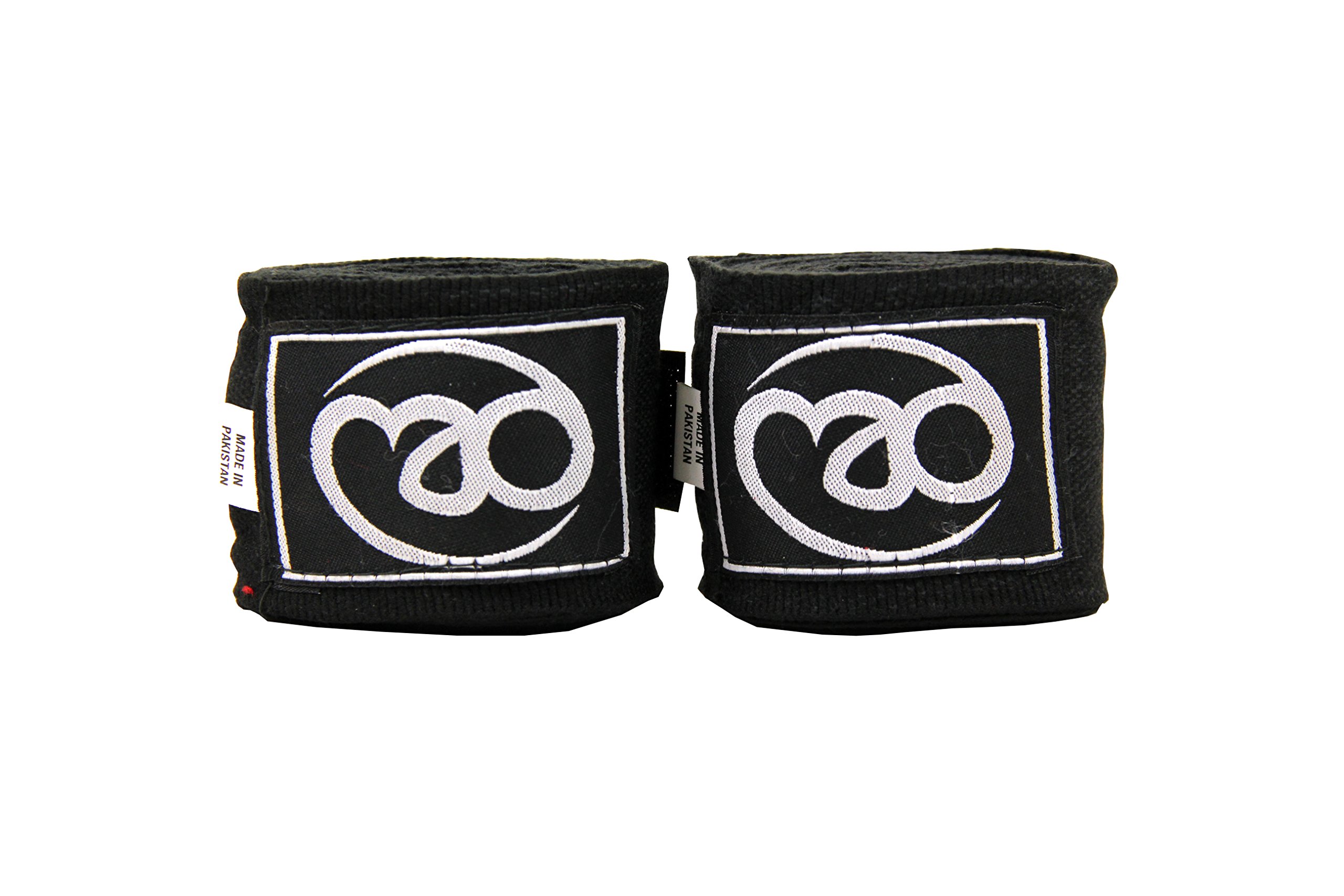 Boxing-Mad 3.5m Stretch Cotton Handwraps, Black