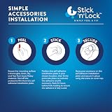 Croydex Stick 'n' Lock Self Adhesive Towel Rail Chrome Plated Mild Steel view 5