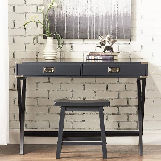 Amazon Com Sturdy X Base Work Desk With 2 Drawers French
