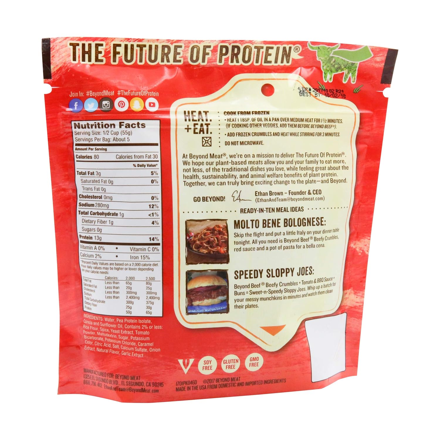 Beyond Meat Beyond Beef Beefy Crumbles 10 Oz 2 Pack #vegan #ground #beef Beyond Meat Beyond Beef Beefy Crumbles 10 Oz 2 Pack