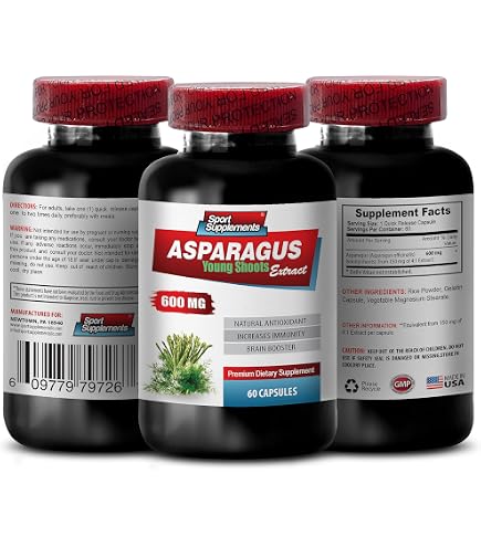 asparagus extract increases glutathione and cleans rteries young shoots capsules - ASPARAGUS 600 MG - YOUNG SHOOTS - asparagus root extract - antioxidant formula capsules, asparagus extract capsules organic, water pills Stacker 2 B12 10,000% gluta c Size:138ml